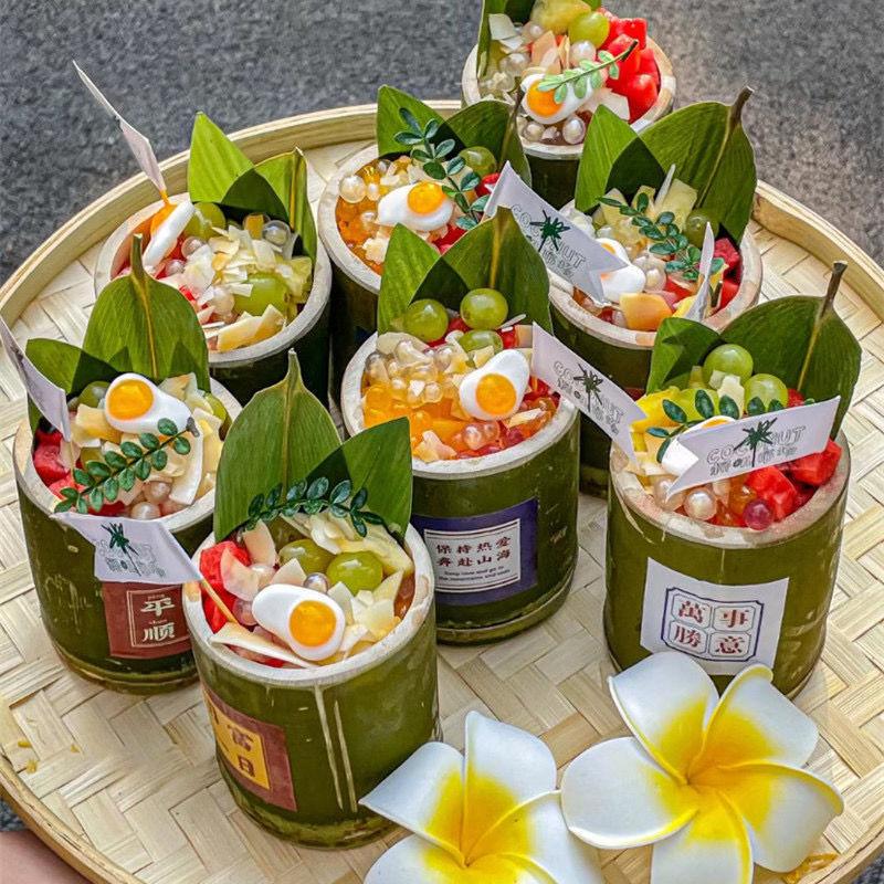 Natural Bamboo Cup Home Decoration Keys Pens Storage Creative Handmade Crafts