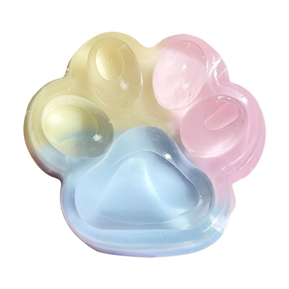 Cat Paw Squeeze Toys Three-Color Rainbow Squeeze Toy Funny Relax Ball Sensory Squeeze Ball Toys Sensory Fidget Toys for Kids