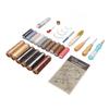 Leather Sewing Kit 16 Colors Waxed Thread Large Eye Stitching Needles Awl Sewing Thimble Leather