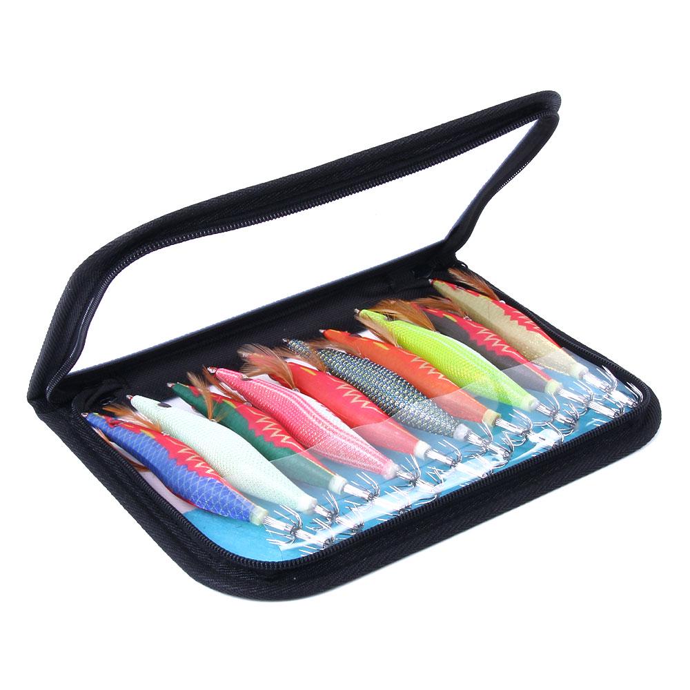 

Набор для рыбалки на воблер, приманка для искусственного кальмара, светящийся окунь, щука, красочные рыболовные инструменты, лот 10