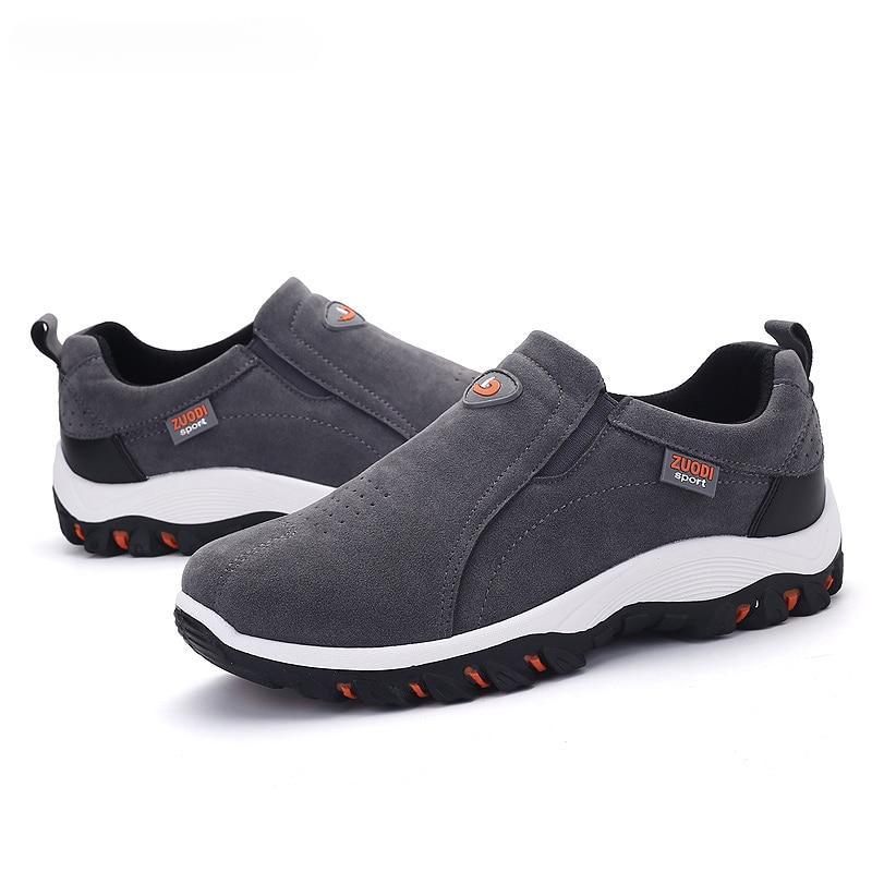 Herren Wanderschuhe Slip-On Bequeme Anti-Rutsch Sneakers Schuhe Atmungsaktiv Große Größe 39 -48