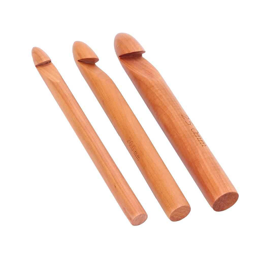 Bamboo Crochet Hook Handcrafted Knitting Needles Yarn Craft 20cmCelsius7.9in Large Crochet Hooks