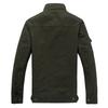 2024 Men's Casual Slim Fit Brown Cotton Work Jacket with Side Pockets & Zipper