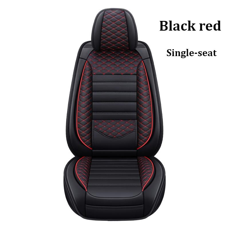 Lyxigt PU-läderöverdrag för bilsätet, 3D-vingar och fast svankstöd - Mjukt, bekvämt och hållbart, lämpligt för de flesta bilar