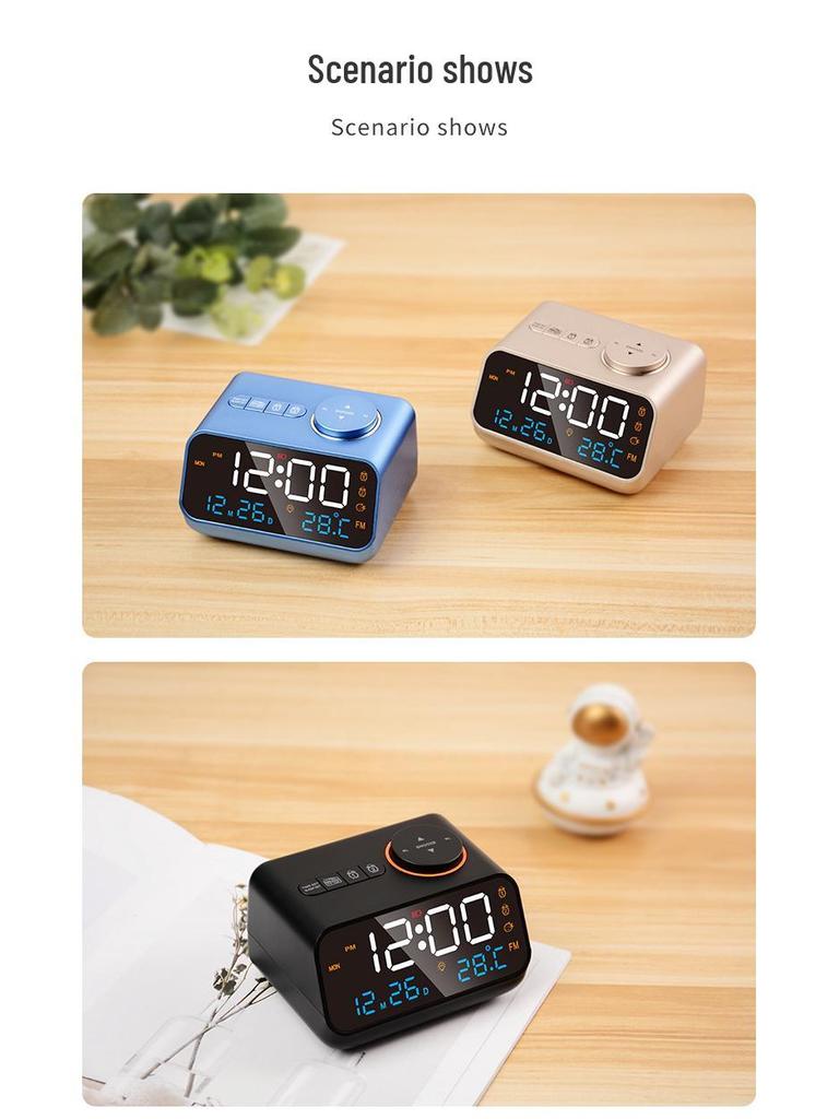 2022 Digital Alarm Clock with Large Screen, FM Radio, Perpetual Calendar, and Snooze Function