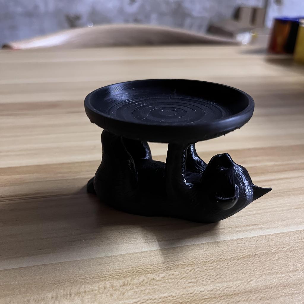 3D-gedruckte Katzen-Schmuckaufbewahrungsschale Schreibtisch-Dekoration Kreativer Tier-Schreibtisch-Organizer Home-Office Bastelgeschenk für Mädchen