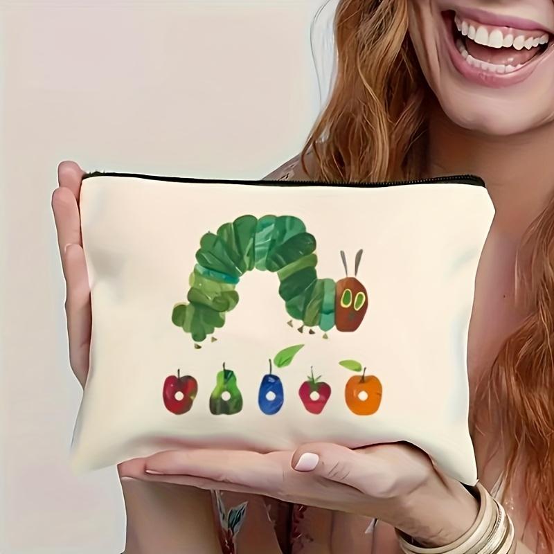 Fruit Design Makeup Bag – Machine Washable, Durable Travel Pouch for Cosmetics, Pencils, or Snacks, Fun and Portable Gift