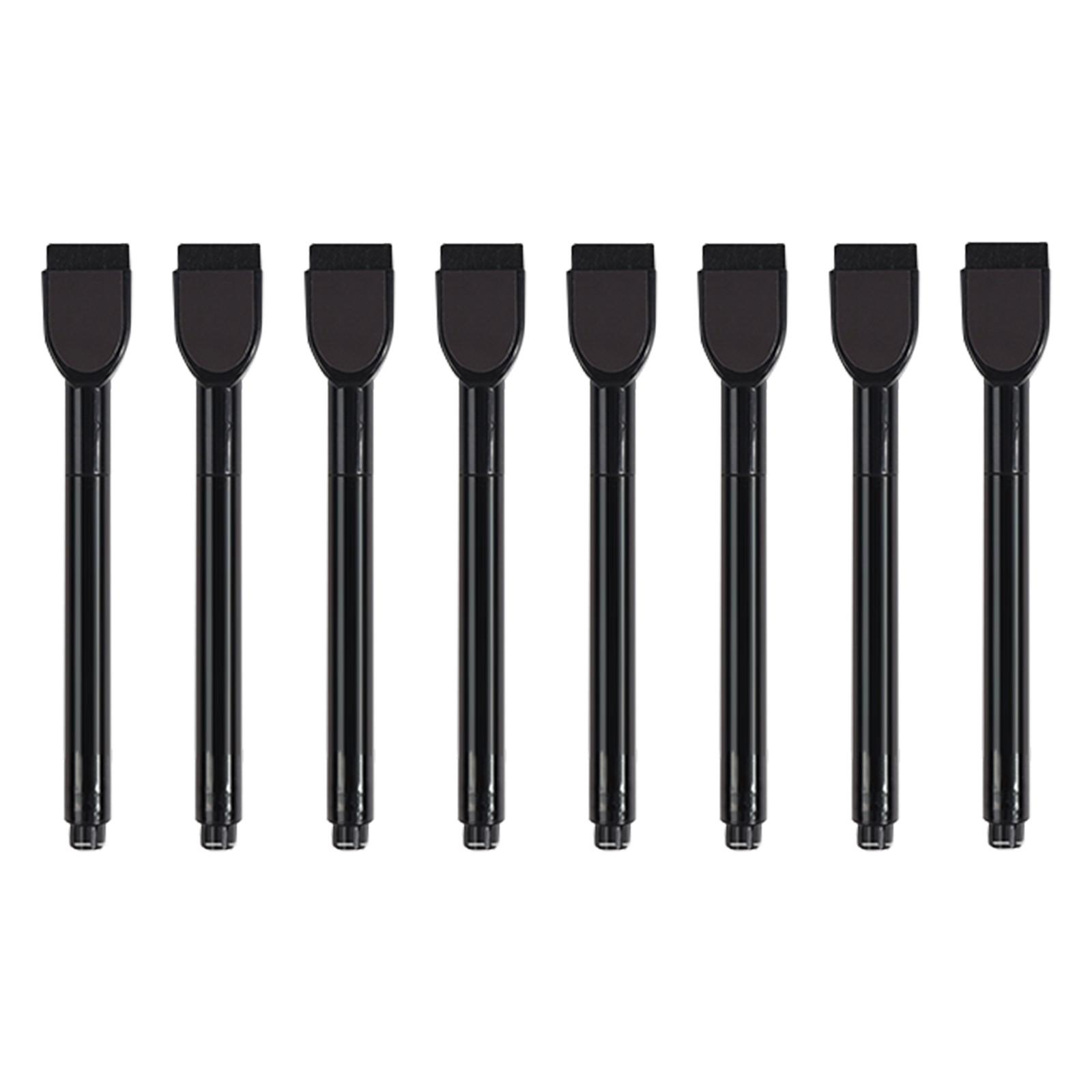 

Маркер для белой доски Магнитные ручки для белой доски и набор ластиков Тонкий наконечник Ручки для белой доски Маркер для белой доски Сухой стираемый маркер 8*1,5 мл One Size чёрный