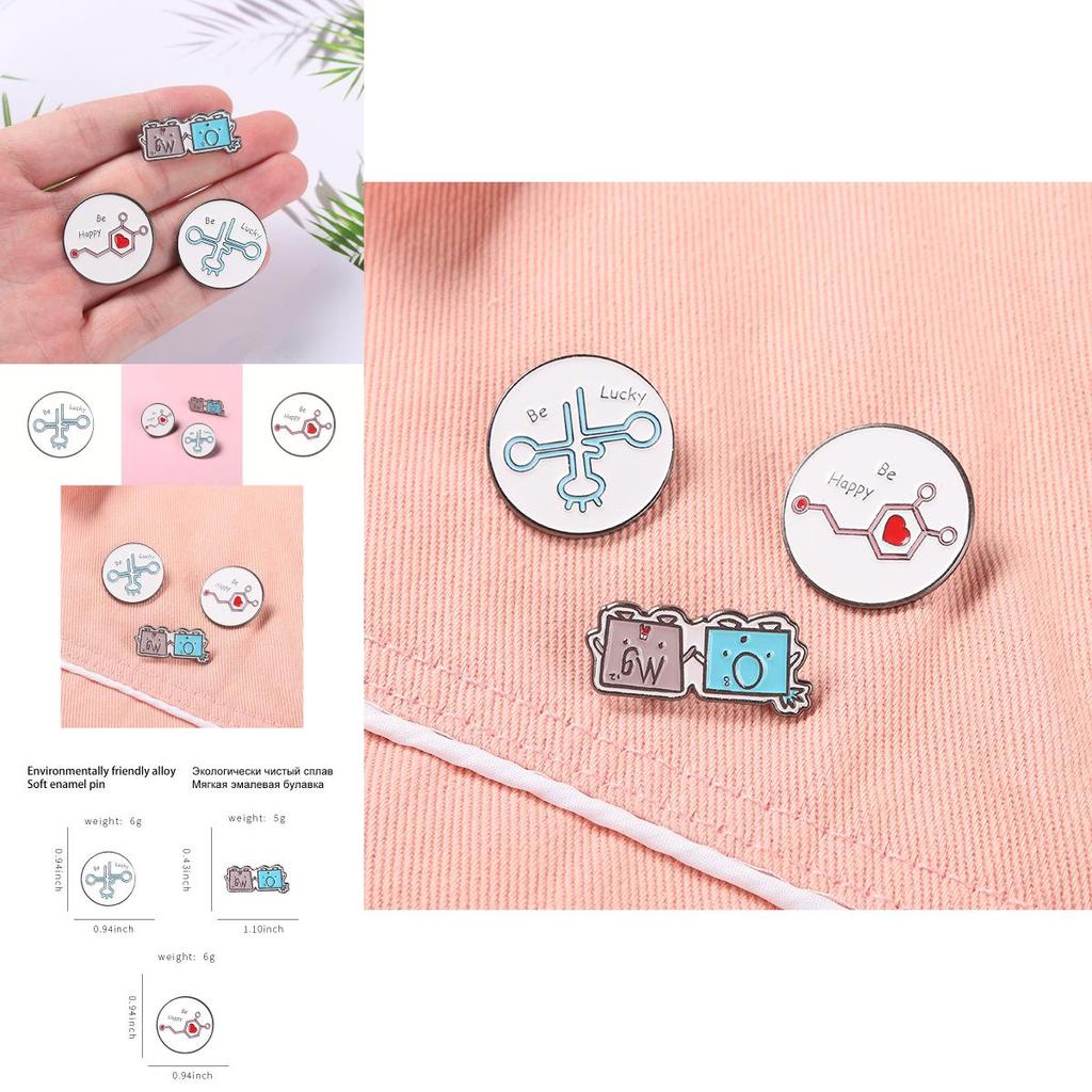 Elegante Legierung Omg Englische Anstecknadeln für Paare Geometrisches Design Universelle Brosche Mode