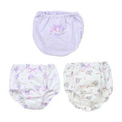 Sanrio Kuromi Shorts of with Name Tags Kids' (Set 3), 110cm, 100% Cotton, (Product Number 154571)