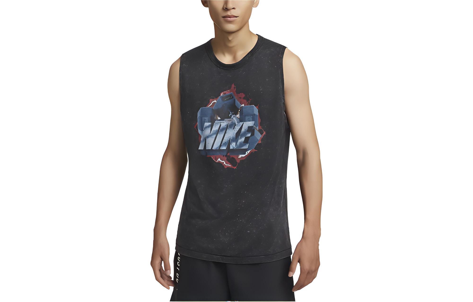 

Nike Tank Tops Men s Black Crew Neck Moderate Straight Fit DX0909-010 L