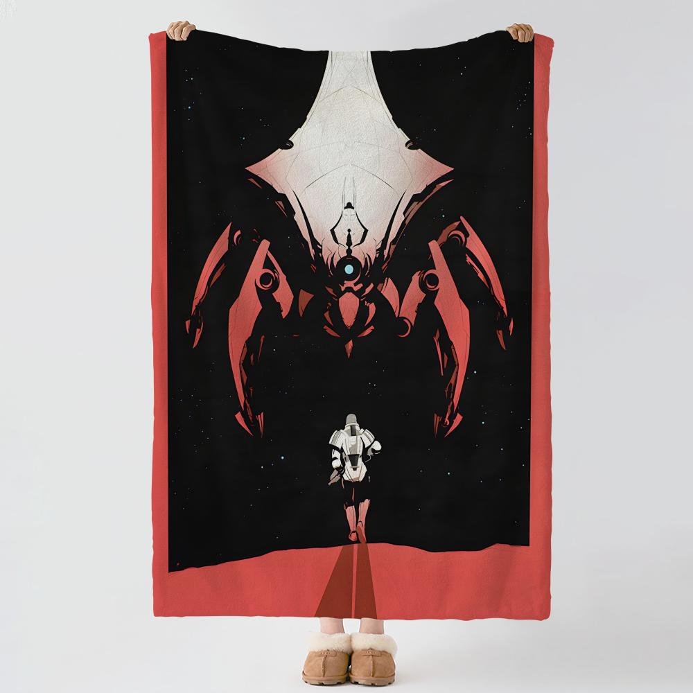 game M-Mass Effect-t Throw Thick Comfort Flannel Quilt, Multi-scene Use Indoor Outdoor Daily Nap