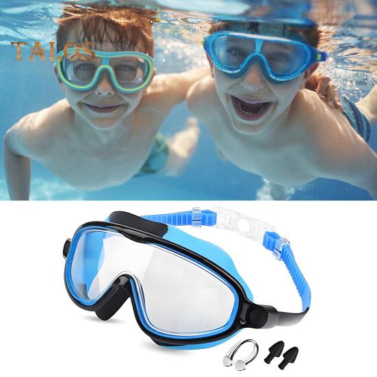 Ochelari de înot pentru copii Ochelari de piscină anti-aburire cu agrafe pentru nas dopuri de urechi Protecție UV pentru copii Ochelari de înot impermeabili