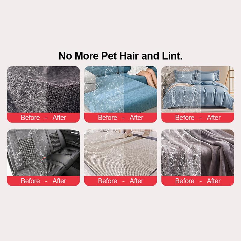 Pet Hair Remover Glove Double-sided Static Brush Glove For Dogs Cats Brush For Furniture Car Seat Carpet Clothes Bed Sheets