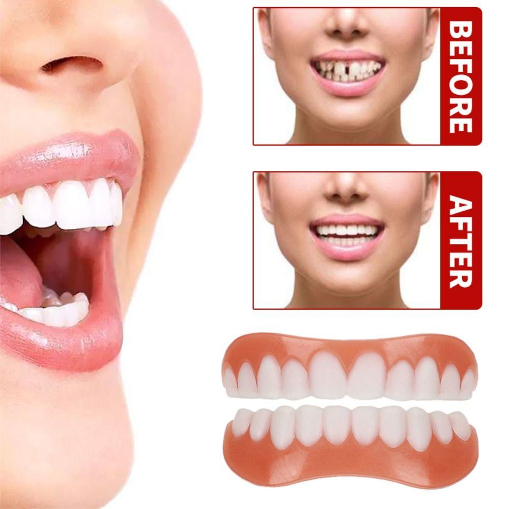 Smile False Teeth Whitening Teeth Braces Comfortable Dentures Paste  Adult