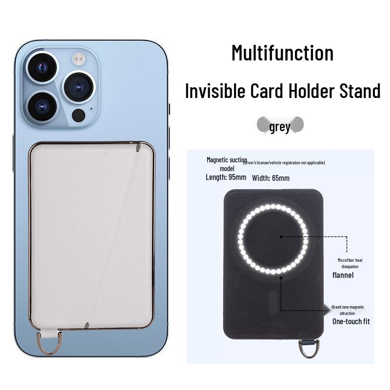 Magnetic Card Holder for Apple 16 Pro Max: Universal MagSafe PU Card Sleeve & ID Holder
