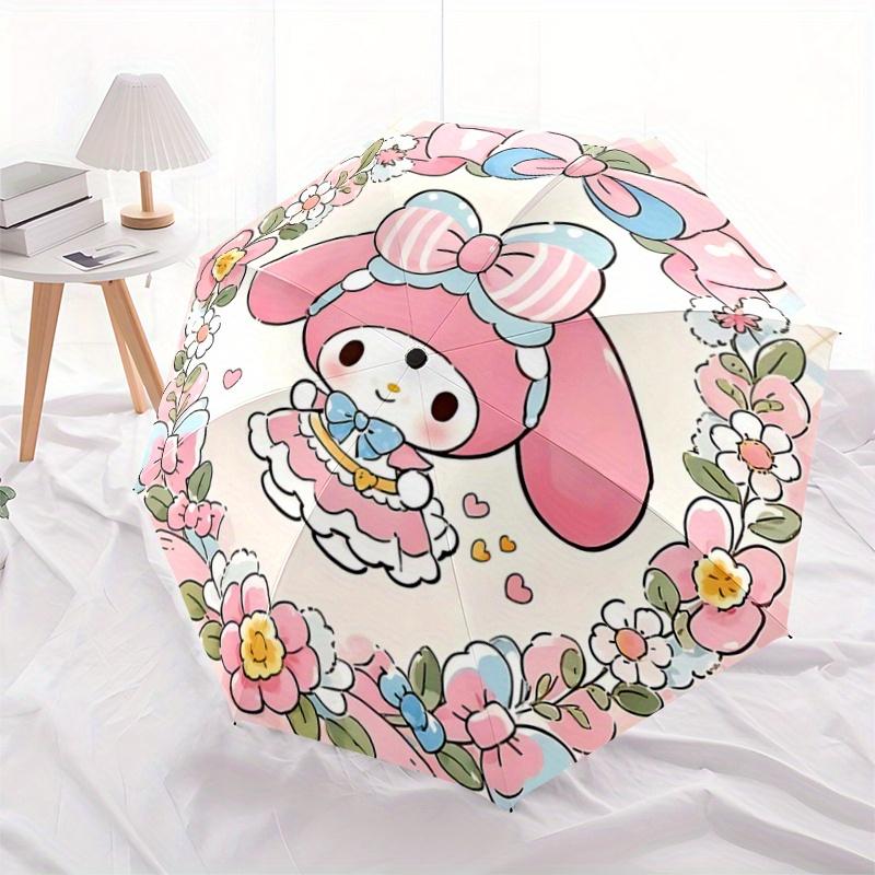 1pc Pink My Melody Automatic Opening and Closing Umbrella - Lightweight 3-Fold Design, Suitable for Fans, Travel, Daily Use - Official Product, Intere
