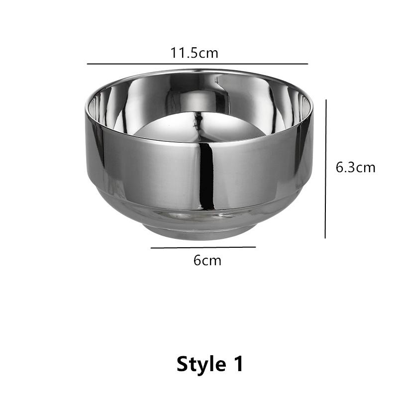 304 matskål i rustfritt stål Risgryte Nudelfat Gylden dobbeltlags varmeisolering Husholdnings Ramen Frutero