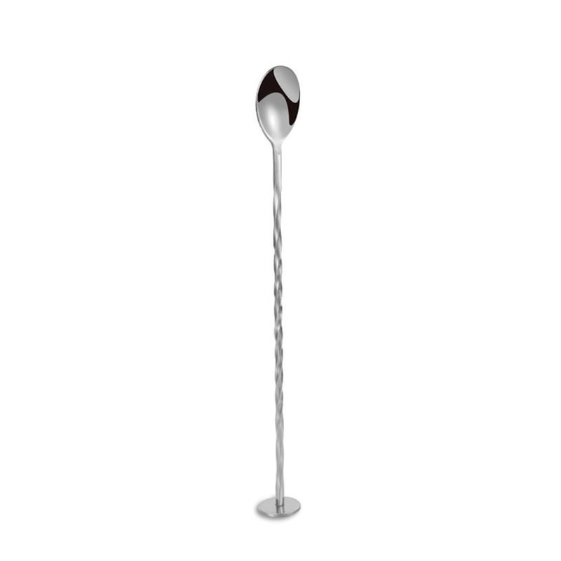 High Quality Stainless Steel Cocktail Spiral Spoons Drink Whisky Muddler Stirrer Twisted Bartender Mixing Spoon Bar Accessories серебряный