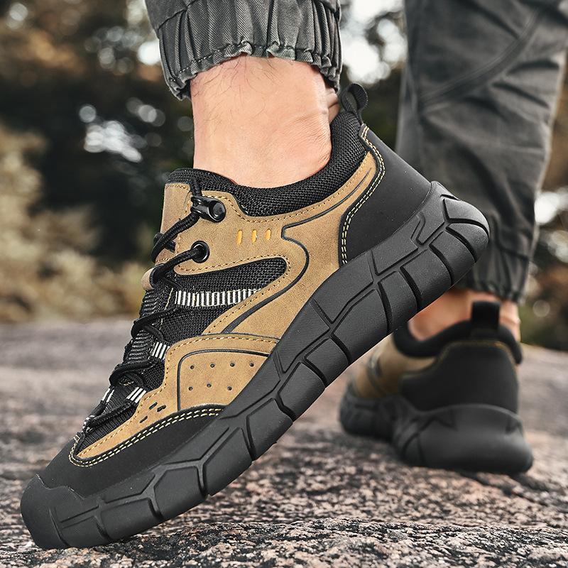 Herrenschuhe in großen Größen, neue Frühling-, Sommer- und Herbst-Atmungsaktiv-Mesh-Freizeitschuhe, Outdoor-Sportarten, rutschfeste Wanderschuhe