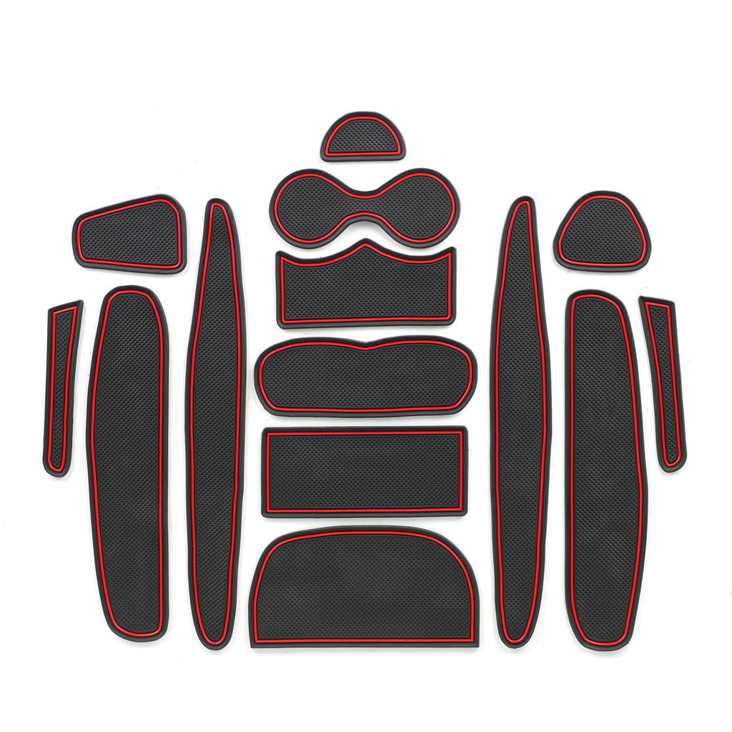 for Citroen C1 2005 - 2014 Anti-Slip Gate Slot Cup Mat Door Groove Pad Accessories Non-Slip Mats Coasters