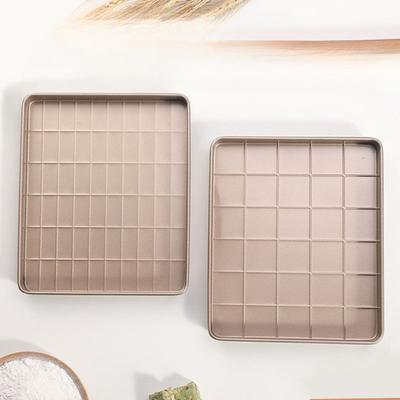 Molde de Turrón Dorado de Alta Calidad Acero al Carbono Molde Inferior para Pastelería de Copo de Nieve Molde para Hornear Antiadherente Enfriamiento y Cuajado Plato para Turrón