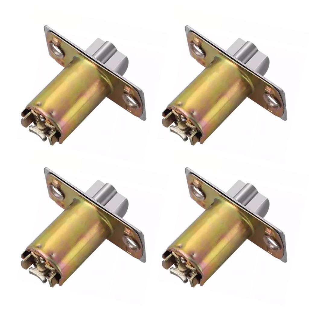 4Pcs Locking Tongue Hardware Universals Single Lockbody Tongue Round Ball Door Knob Body Lock Core Easy to Install