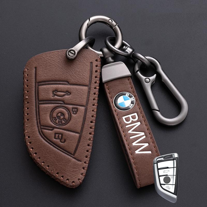 Leather Car Key Case Cover For BMW X1 X3 X4 X5 F15 X6 F16 G30 7 Series G11 F48 F39 520 525 f30 118i 218i 320i Auto Accessories
