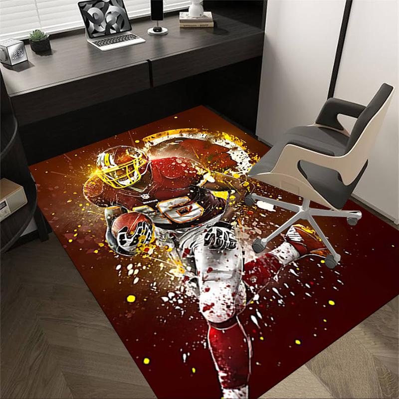 

1PC Football Player Extra Large Non-Slip Floor carpet, Office, family, bedroom, Studio - Large Area Rug Indoor Rugs, Vibrant Colors-A261 60cm by 90cm