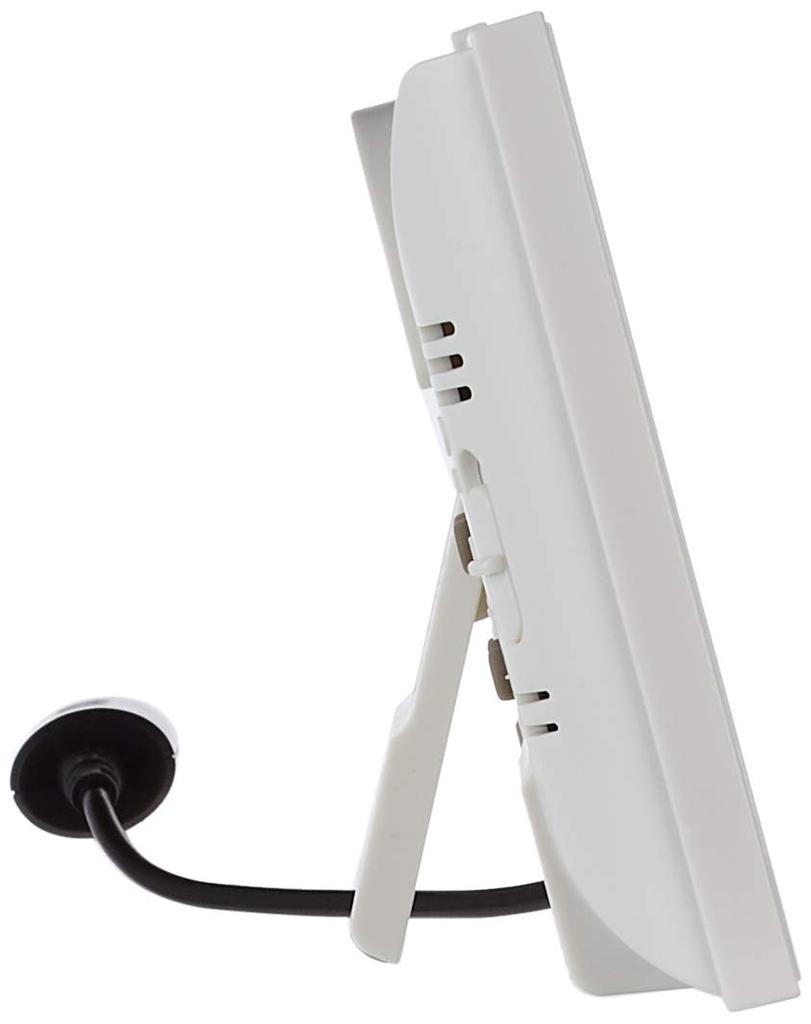 RHYTHM Iroria Alarm Clock, Radio-Controlled, Digital, Gradient LED, 365-Color Display, AC Powered, White, 8RZ173SR03