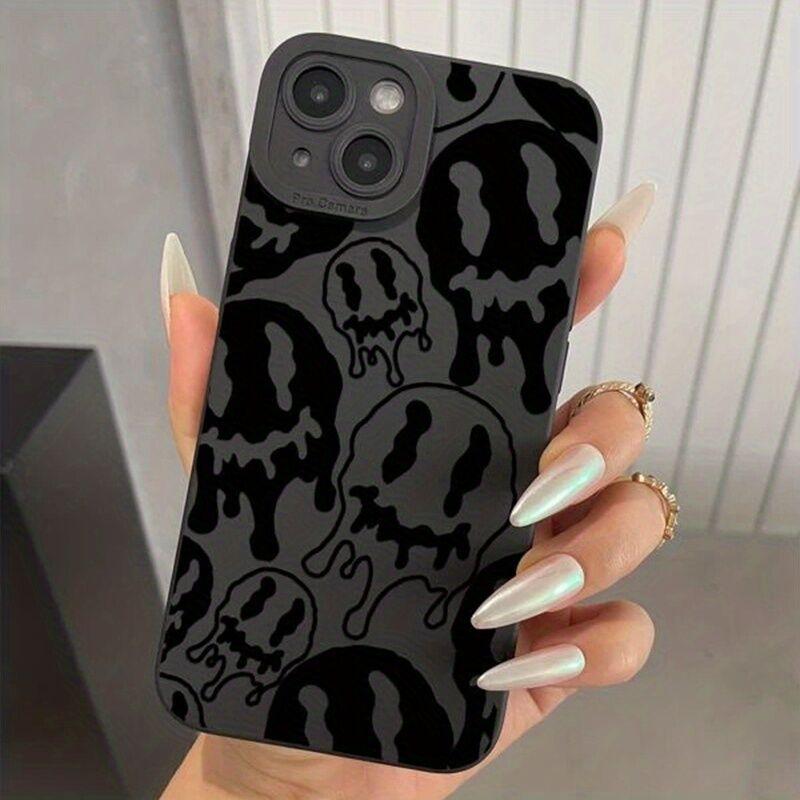 

Чехол для iPhone 15 Чехлы для iPhone 14 Pro Max Чехол Spooky Ghost Face Силиконовый чехол для телефона для iPhone 13 12 11 XS X XR 7 8 Plus Чехол For iPhone 15Pro Max чёрный