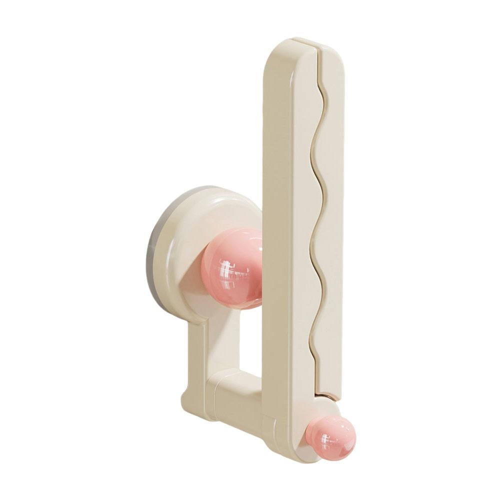Punch-Free L-Shape Hook Suction-type Foldable Hair Tie Organizer Storage Rack For Hair Hoop Coats Hats Towels Clothes Hook