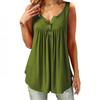Plus Size Casual topy bez rękawów Seksowna bluzka z głębokim dekoltem w szpic Halter Button Damska huśtawka Flowy Vest