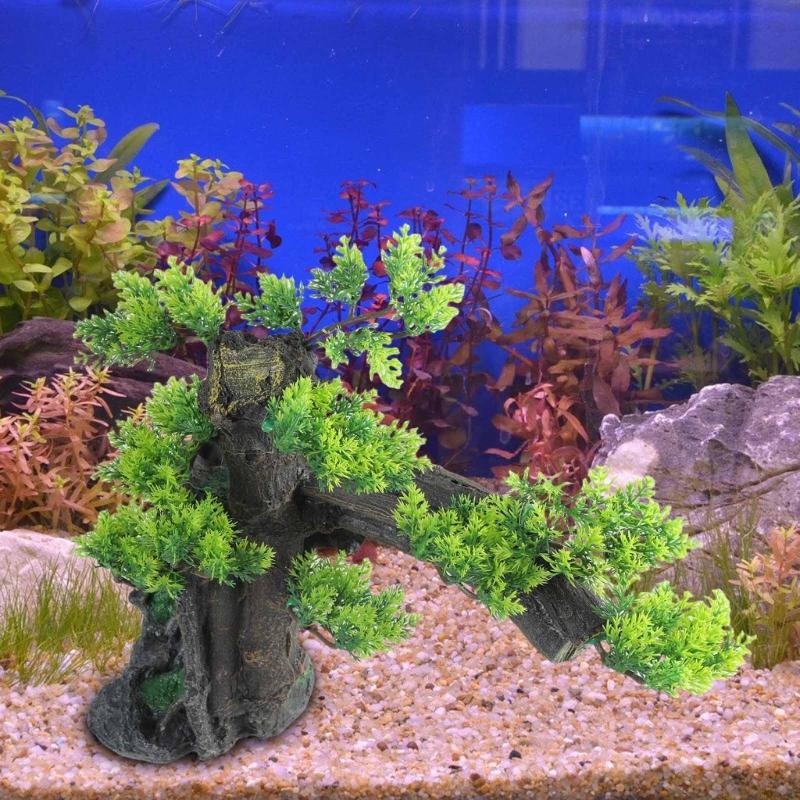 Landschaft Kiefernhaus Landschaft Aquarien Dekorationen für Aquarien Terrarium Garnelenhaus Antike Ornamente