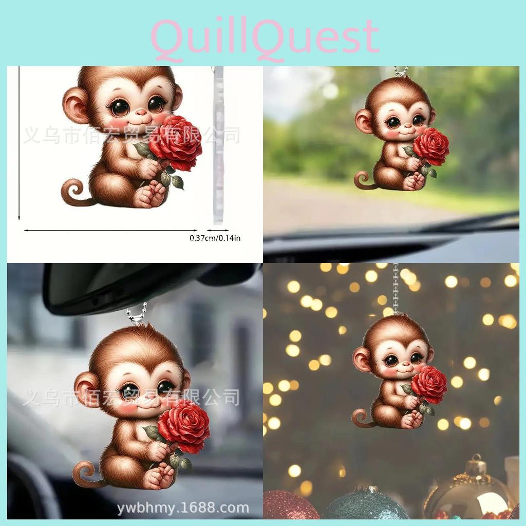 Colorful Cartoon Acrylic Car Hanging Decoration Perfect For Stylish Home Decor