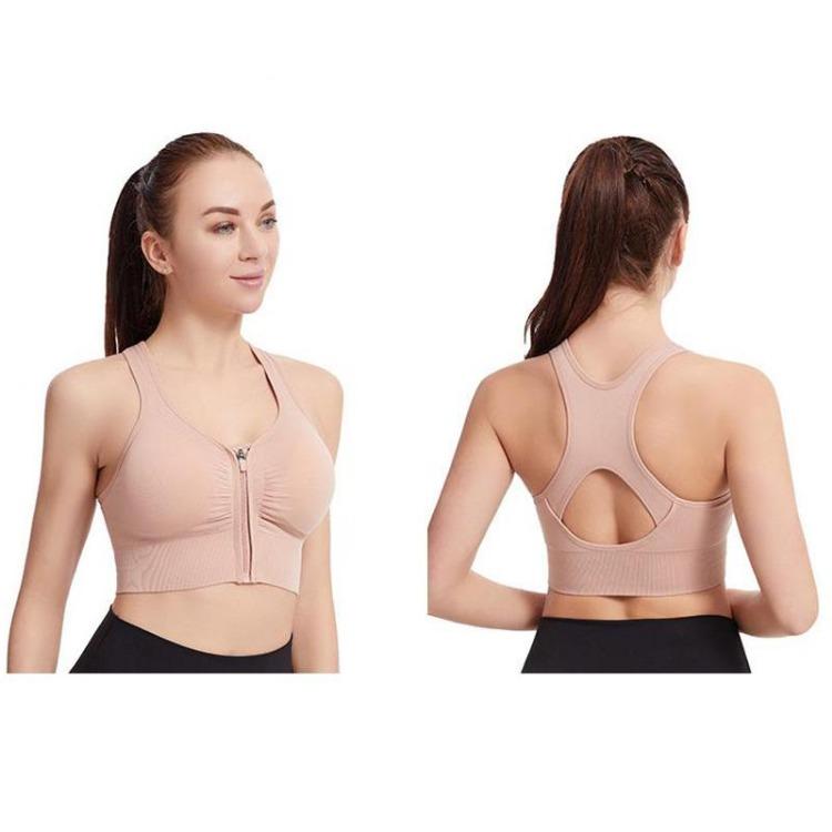 High Impact Shockproof Sports Bra for Women Plus Size Workout Running Yoga Bodybuilding Support Top with Zipper