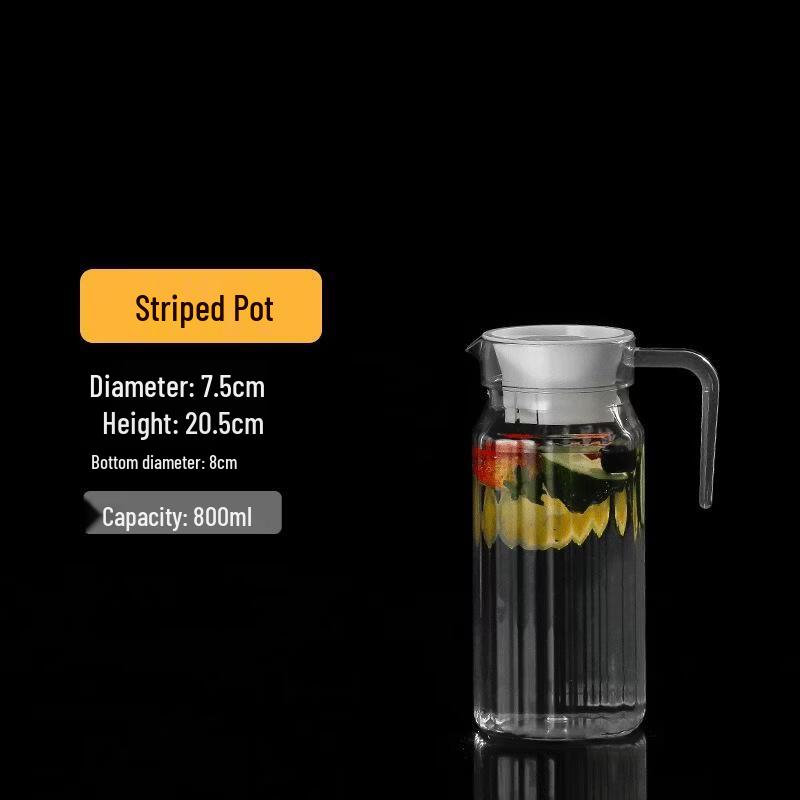 JingJingRSPC 0.8L Acrylic Striped Water Pitcher