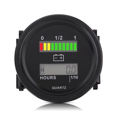 Indicateur de batterie numérique LED 12V 24V 36V 48V 72V avec compteur d'heures pour voiturette de golf