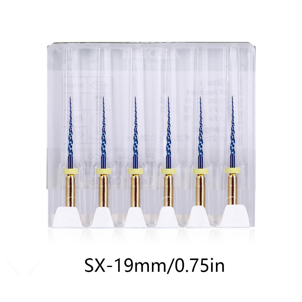 6Pcs Dental Heat Activated Root Canal Files Sx-F3 25Mm Bendable Dentist Tools For Root Canal Treatment