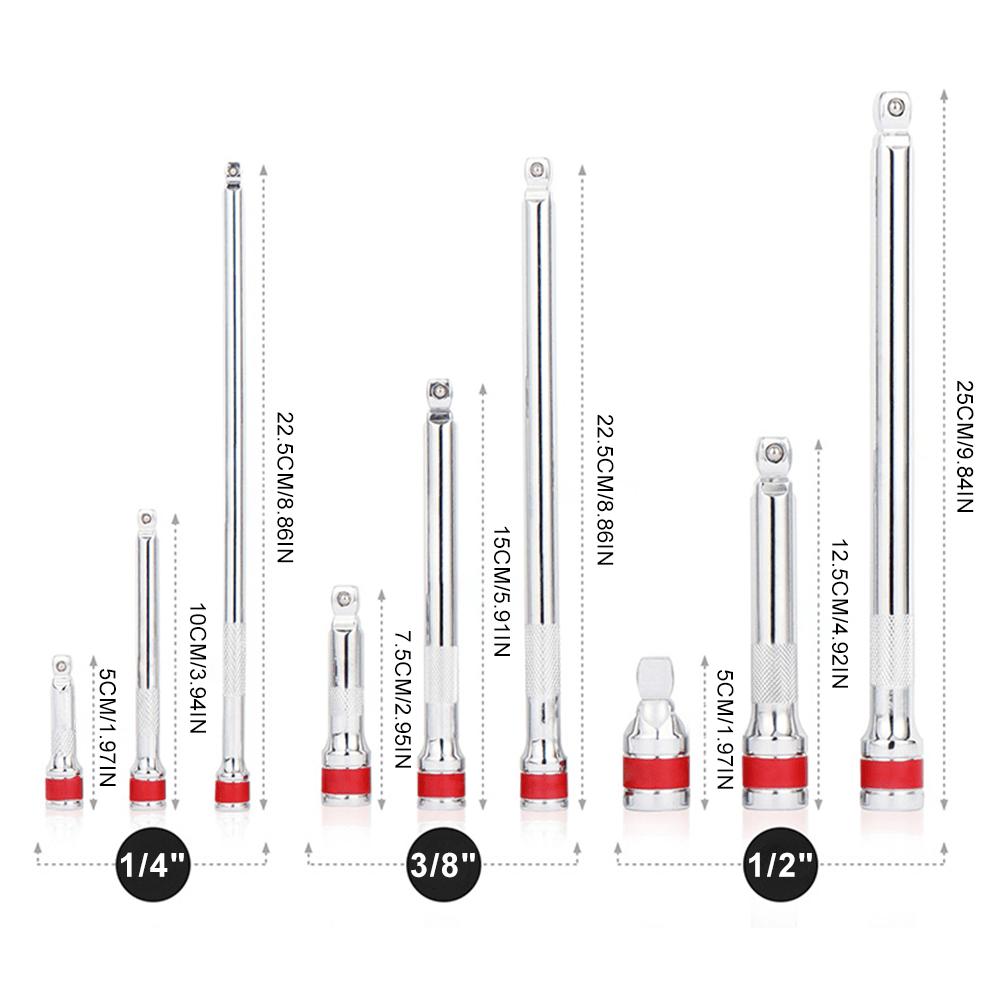 9Pcs Ball Head Socket Set with Extension Rod, Corrosion-Resistant Steel Socket Wrench Kit, Bi-Directional Rotation Tool