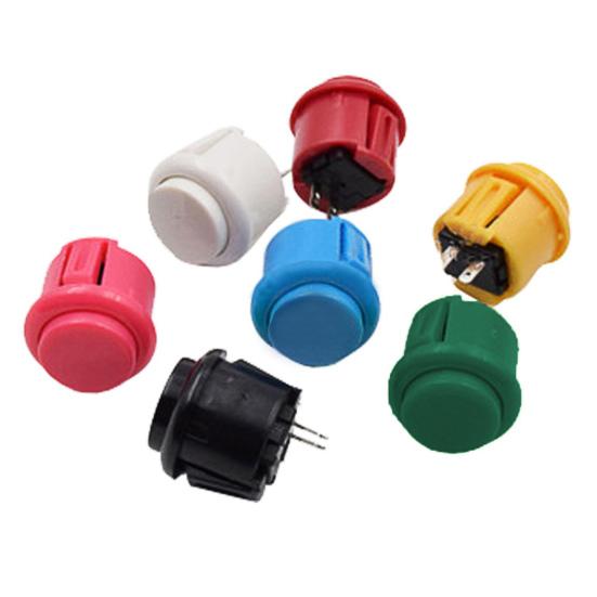 High Response Button Non-delayed DIY 24mm Arcade Game Push Button Switch for Gamers