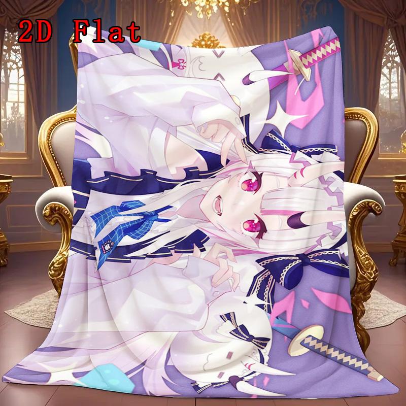 Hololive 2D Flat Pattern Flannel Blanket High Quality All Seasons Warmth and Comfort Perfect for Christmas Gifts.DMT0925112