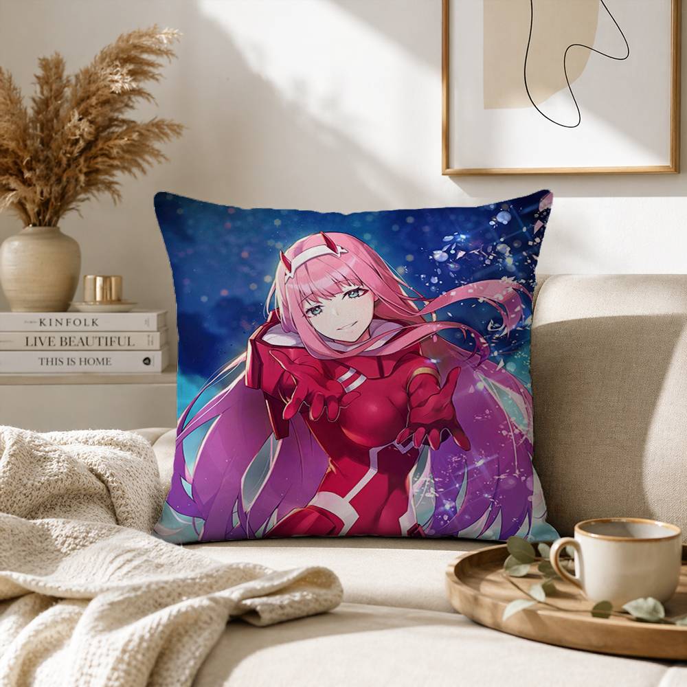 D-DARLING in the FRANXX Pillow Case for Sofa Living Room Home office Decor Protective Cover