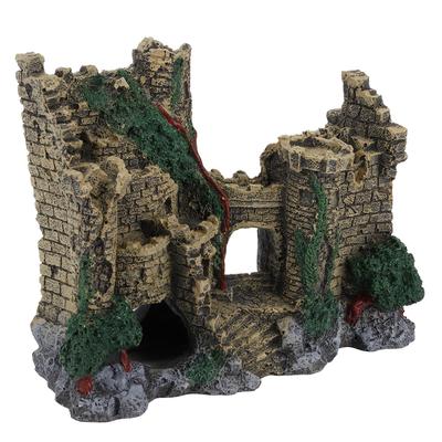 Fish Tank Western Castle Ornaments Resin Vintage Landscape Decoration for Aquarium Fish Tank