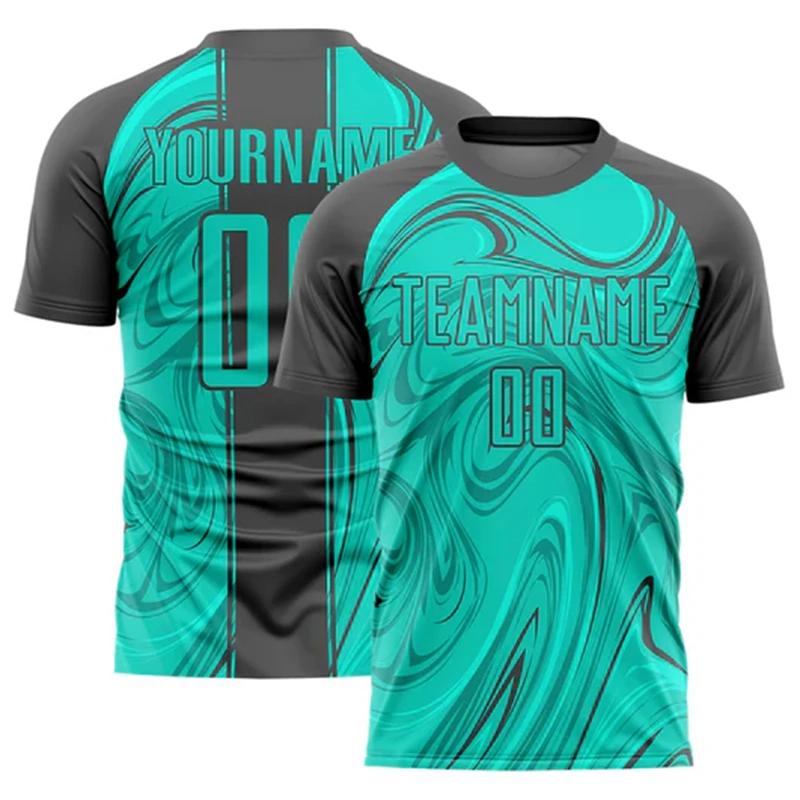3D Print Custom Name Football T-shirt Men Clothing Personality Custom Team Name Logo Short Sleeve T Shirts Summer New Tee Top