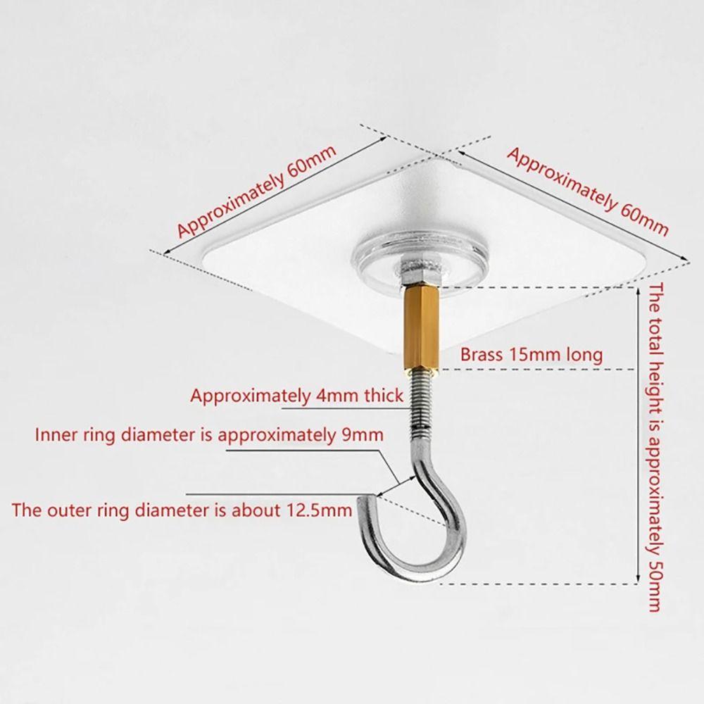 1Pcs Heavy Duty Plant Flower Pot Hanging Bracket Wall Mounted Seamless Transparent Hooks