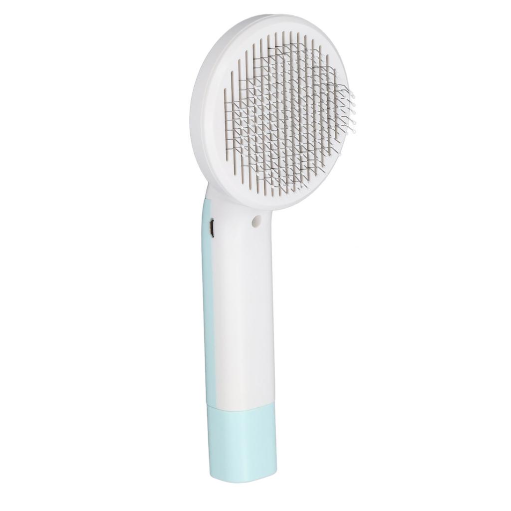 Pet Slicker Brush 2 in 1 Detangling Self Cleaning Floating Hair Removal Pet Grooming Comb with Nail Grinder for Cat