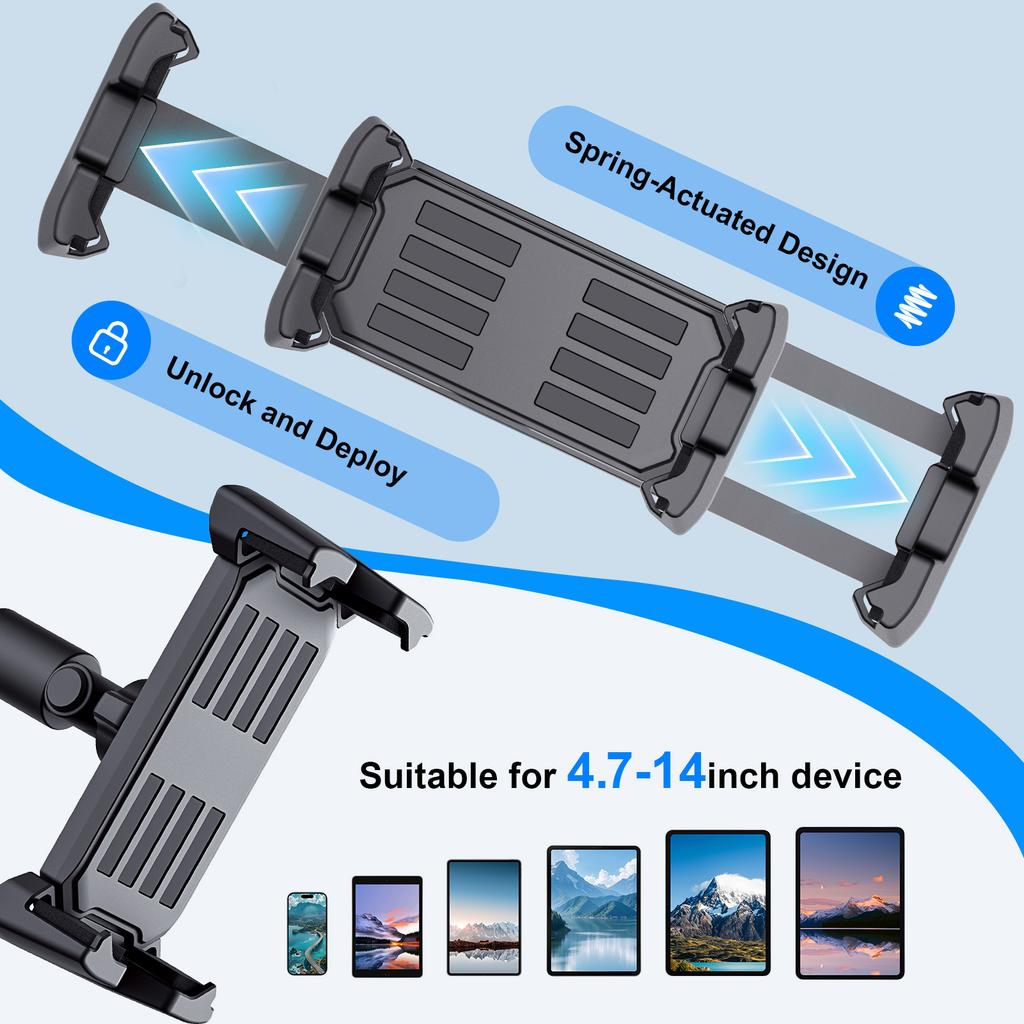 Xnyocn Tripod Floor Tablet Stand Adjustable Holder Mount Support for iPad Air Pro 12.9 Mini Xiaomi 4-13 Inch Lazy Holder Bracket