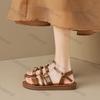 Sandales Vintage pour Femmes 2026 Nouvelles d'Été Extérieur Antidérapantes Plates Décontractées Mode Boucle Sangle Légères Confortables Chaussures Romaines