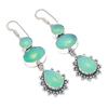 Fire Opal Gemstone 925 Sterling Silver Earring 2.56"
